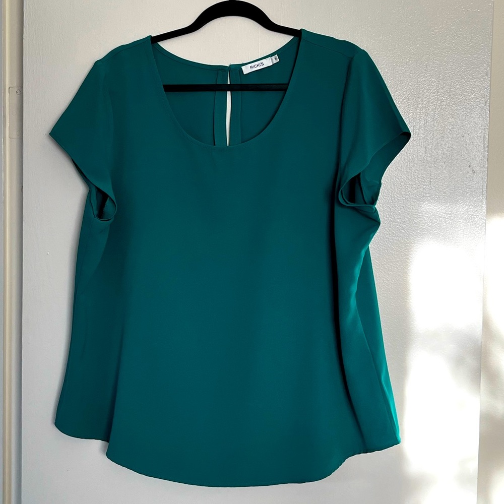 Emerald green blouse